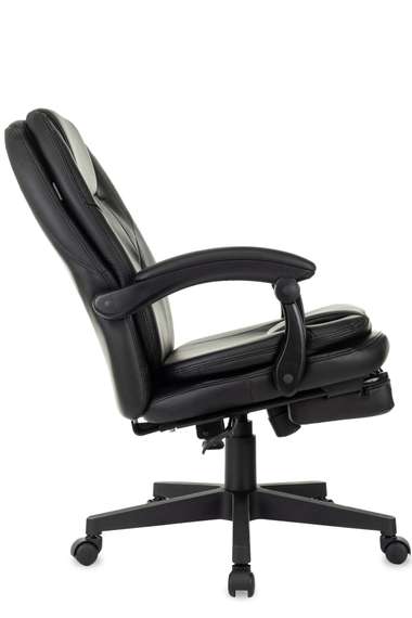 Кресло руководителя Бюрократ CH-868N-BF черный эко.кожа крестов. пластик подст.для ног