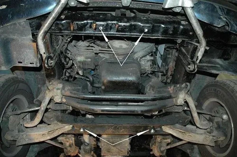 Защита картера и КПП Sheriff для Hyundai H 200 1999-2007 арт.10.1853