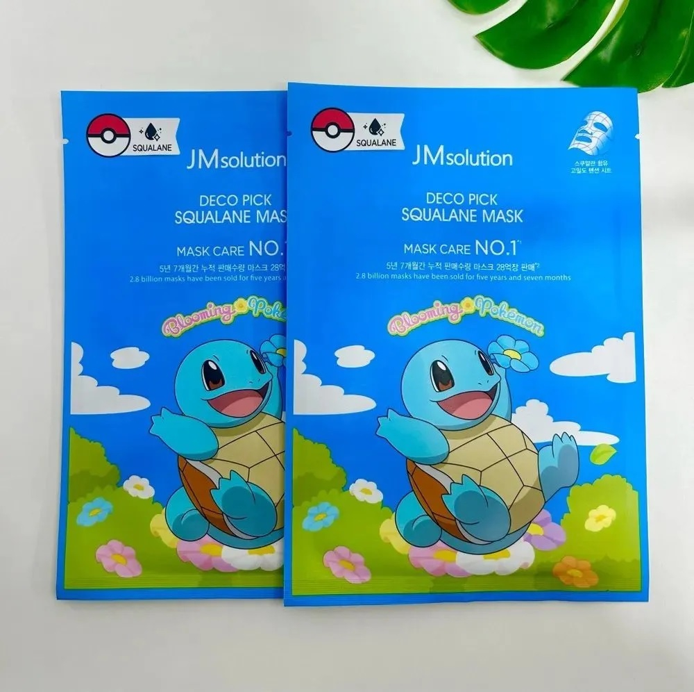 [JM Solution] deco pick squalane mask pokemon - Увлажняющая тканевая маска со скваланом, 30 мл
