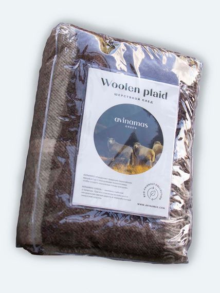 Плед MINO 1-00 из овечьей шерсти  ANINAMAS