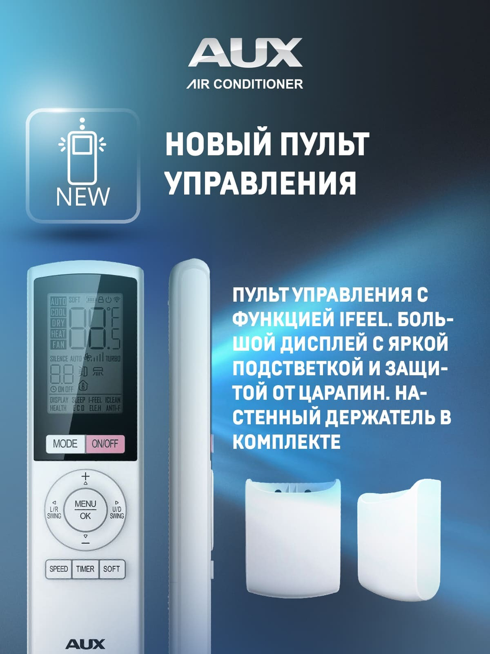 Настенная сплит-система AUX ASW-H09A4/CC-R2DI + AS-H09A4/CC-R2DI, белый