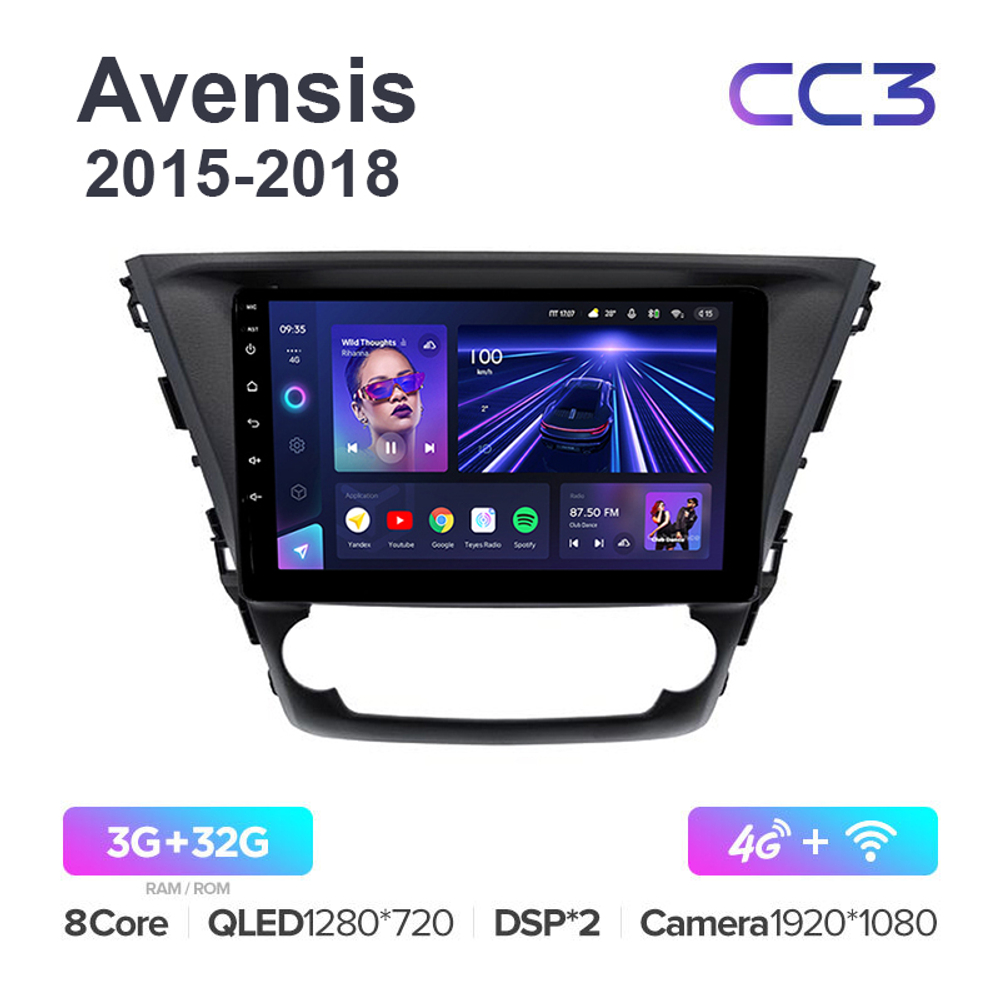 Teyes CC3 10,2"для Toyota Avensis 2015-2018