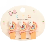 Зажимы для волос детские 3шт «Mini lady», облачки, 6*5см