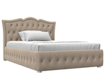 Кровать интерьерная Герда 140, Бежевый, Велюр, 120192