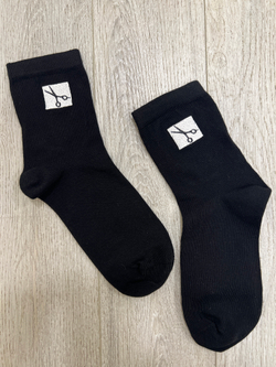 Носки хлопковые с вышивкой, 1 пара