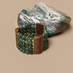 Браслет Nature Bijoux, Aventurine, стрейч, с авантюрином и деревом роблес, NB26.1-13-44130 (зеленый)