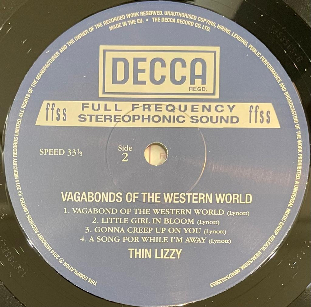 Thin Lizzy - Vagabonds Of The Western World (Европа 2014г.)