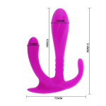 Лиловый силиконовый тройной стимулятор 11,4см Pretty Love Edgar BI-014286