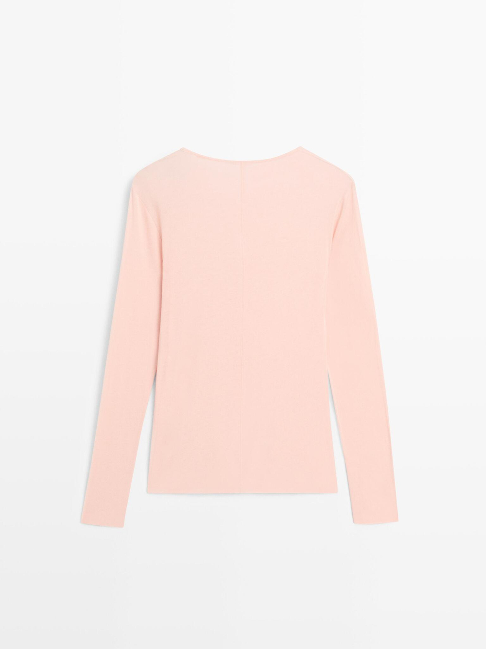 Massimo Dutti Легкая футболка с длинным рукавом, розовый