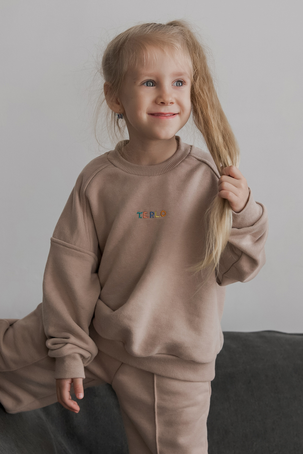 Свитшот в стиле oversize Латте