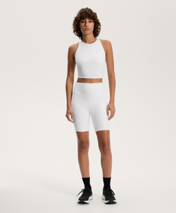 Oysho Майка Comfortlux с чашками и полосками на спине, белый