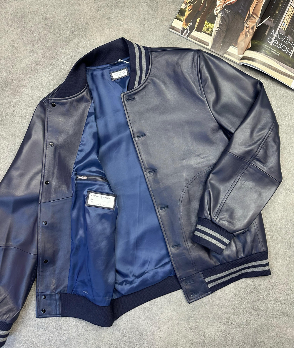Кожаная куртка Brunello Cucinelli