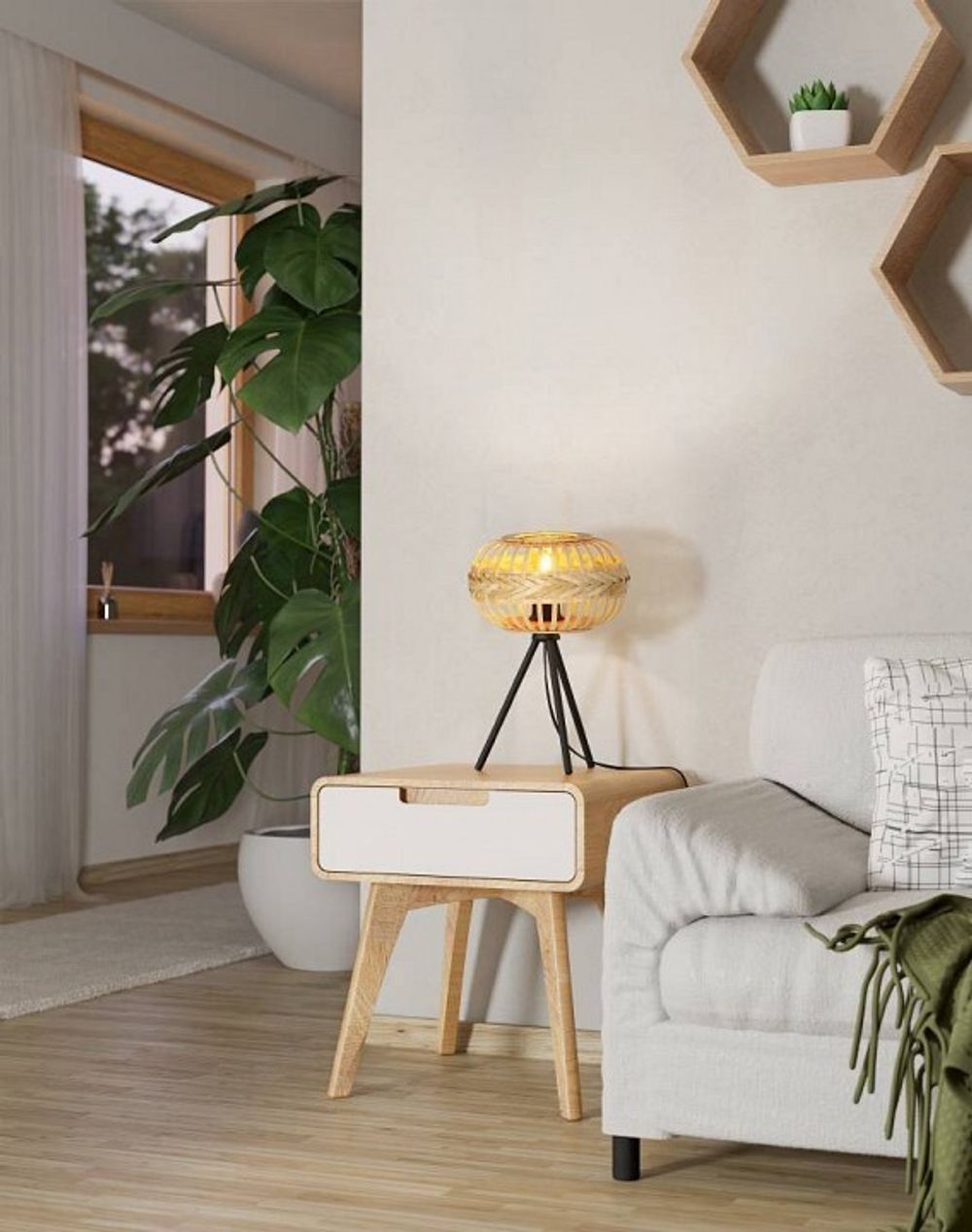 Настольная лампа декоративная Eglo Amsfield 1 43865