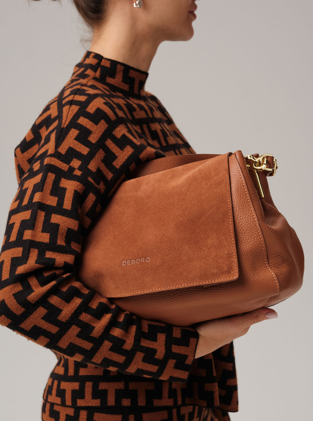 Сумка Deboro 31066 коричневый камень