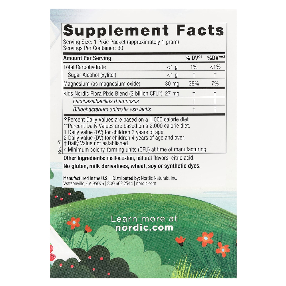 Nordic Naturals, Пробиотики для детей, для детей от 3 лет, ягодное ассорти, 30 пакетиков по 1 г (0,035 унции)