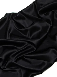 Шелк натуральный с эластаном, Италия, черный