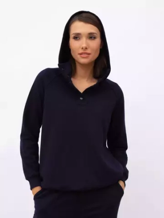 Худи женское Anyday Icon Hoodi 01, цвет темно-синий