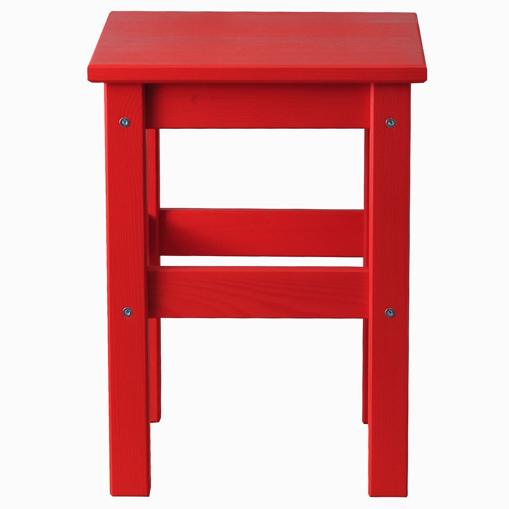 Табурет деревянный Одвар 33х33 см из массива сосны, красный