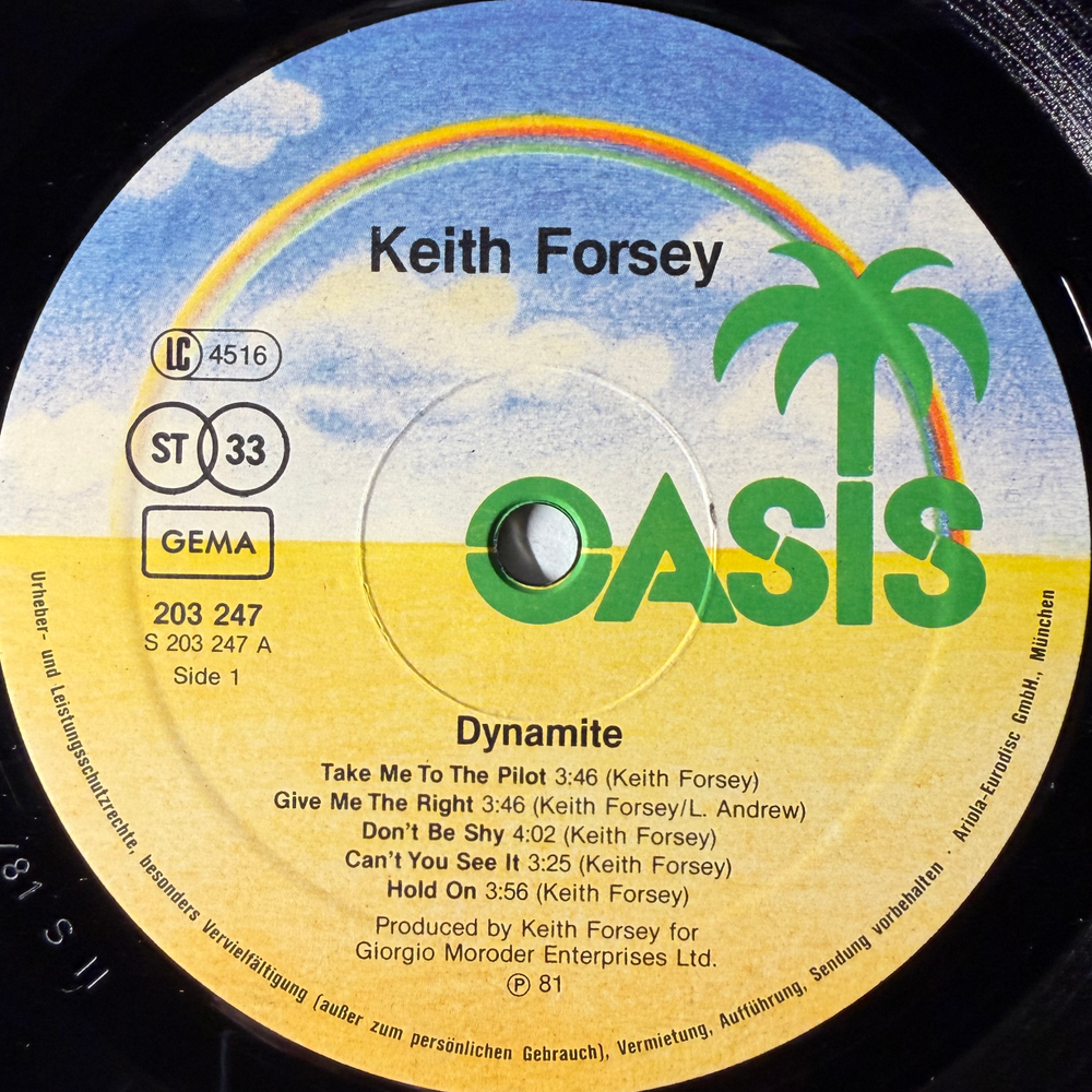 Keith Forsey ‎– Dynamite (Германия 1981г.) Т