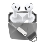 Термополиуретановый чехол с ремешком и защёлкой Aulumu A29 Geometric Case для AirPods 4 Гибридный термополиуретановый чехол в стиле киберпанк с ярко выраженной геометрией и ремешком с текстильной застёжкой. В комплекте предусмотрено двустороннее клейкое п