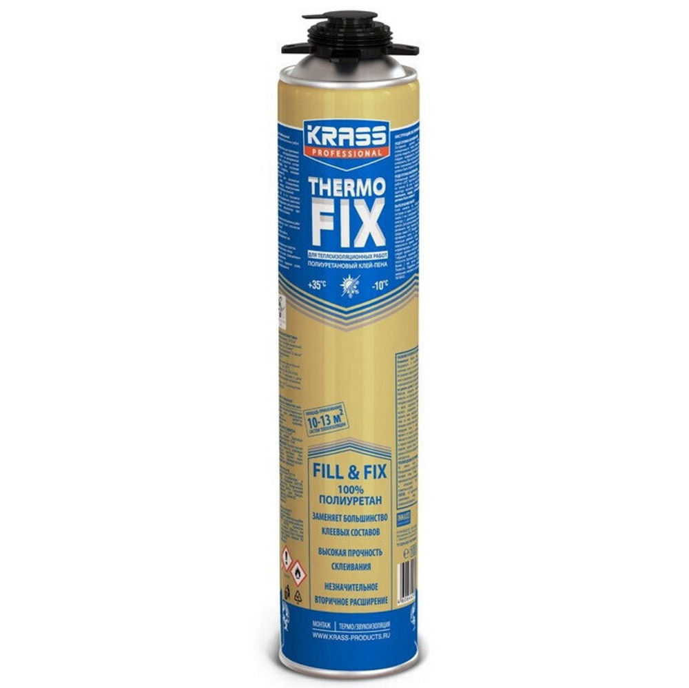 Клей-пена Krass Professional ThermoFix для теплоизоляционных работ 0,75 л