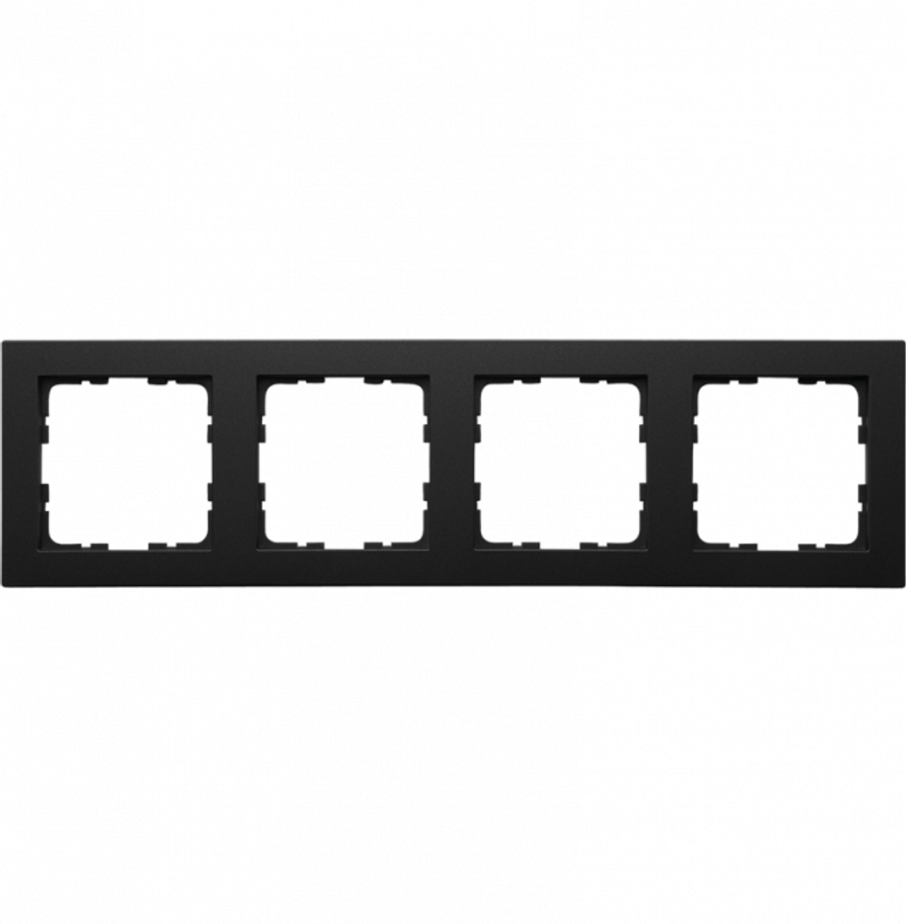 Рамка G-Classic 4-постовая, цвет черный матовый (soft touch)