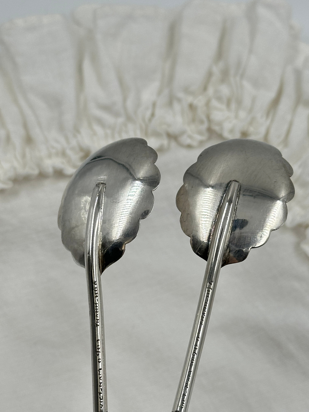 Серебряная ложка-трубочка для коктейля