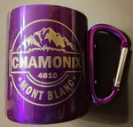 Кружка туриста Шамони Монблан Франция Chamonix 4810 Mont Blanc Ручка с карабином.
