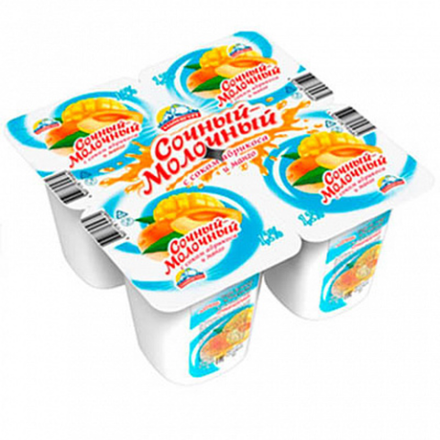 Йогурт Альпен-гурт Сочный молочный абрикос-манго 1,2 % 95 гр