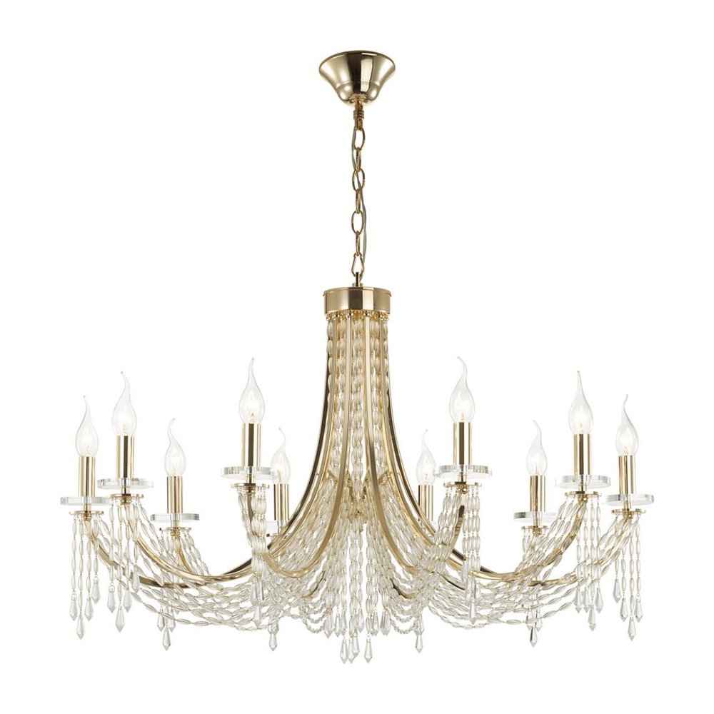 5063/10 CLASSIC ODL24 647 золото/прозрачный/металл/хрусталь Люстра E14 10х40W CAPEL