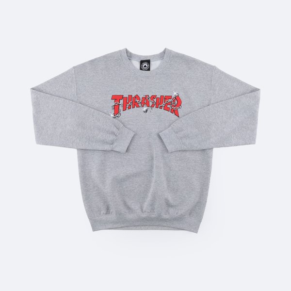 Свитшот Thrasher Chains By Daniel Shepard Crewneck (sport grey) артикул: - купить в магазине Дайс