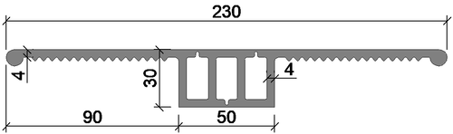 Гидроизоляционная шпонка ДР-230/50 ПВХ-П