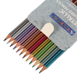 Карандаши цветные Metallic 12 цветов круглые