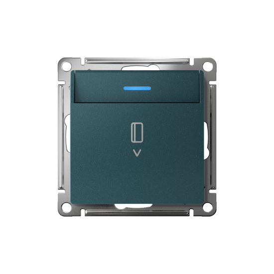 ATLASDESIGN ВЫКЛЮЧАТЕЛЬ карточный с подсветкой, 10А, без задержки отключения, механизм, ИЗУМРУД