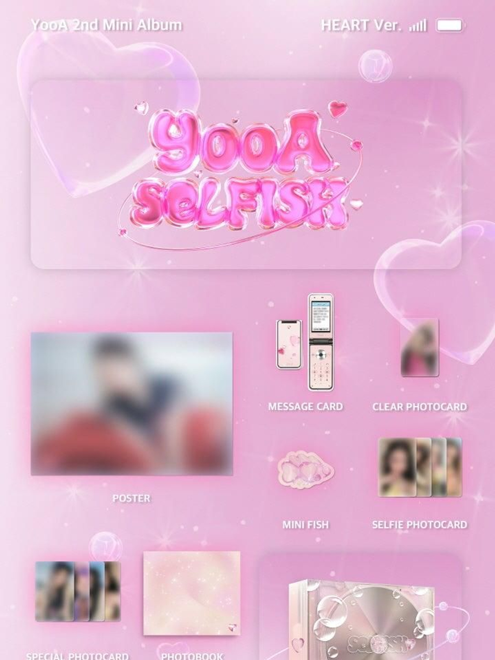 Альбом YOOA - SELFISH 2nd Mini Album 2 Version SET