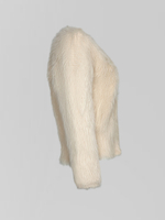 Кардиган Pam 9051 укороченный пушистый на молнии