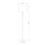 Торшер классический с абажуром 01072/1 хром