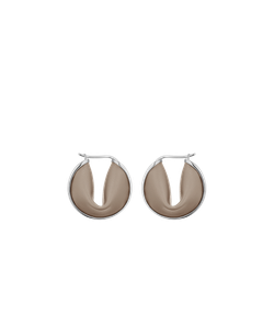 Polène Серьги Ormé Hoop Earrings, серо-коричневый