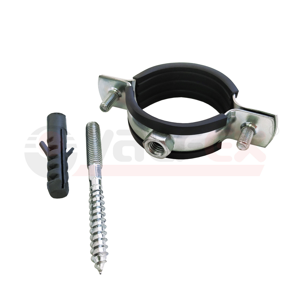 Хомут оцинк. с резин. уплотнением Valfex 4" (107-115)