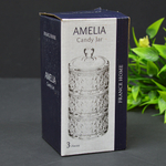 Ваза 3-х ярусная для меда и икры, h15см, d7см "Amelia"