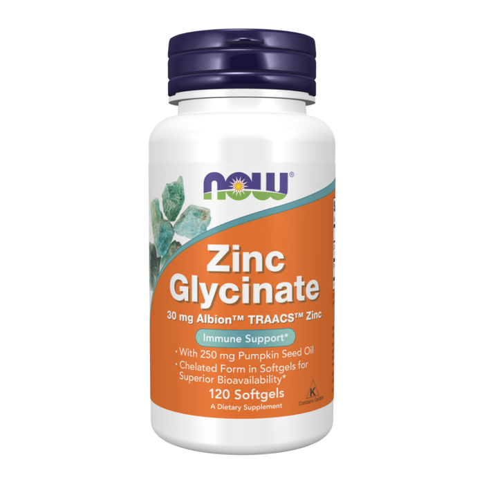 Глицинат цинка, Zinc Glycinate, Now Foods, 120 капсул