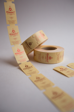 Бежевые бирки 30*50,8 мм. Печать с двух сторон. от 500 шт