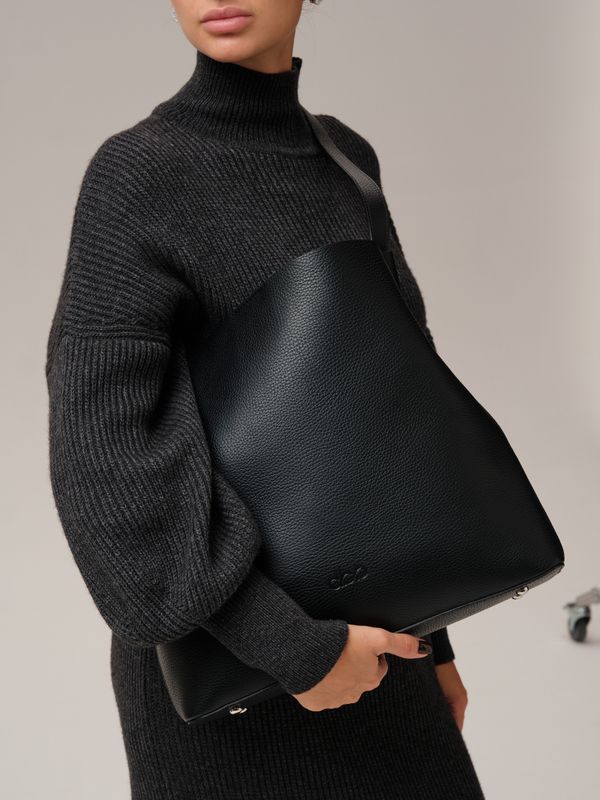 Кожаная сумка шоппер DBR 30948 черный