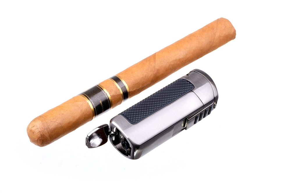 Зажигалка сигарная Passatore с пробойником, оружейная сталь