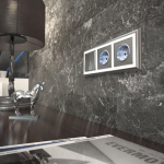 Розетка с подсветкой (серебряный)