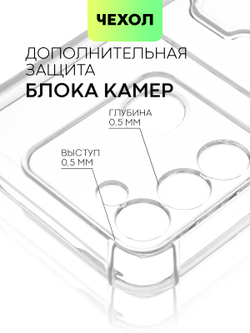 Чехол BROSCORP для Tecno Spark 8C (арт. TCN-S8C-HARD-TPU-POCKET)