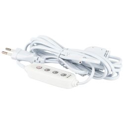 Разветвитель сетевой для линейных светильников ЭРА 3х IEC C7 2pin+timer на 3 точки с таймером 4, 8, 12H 2 м