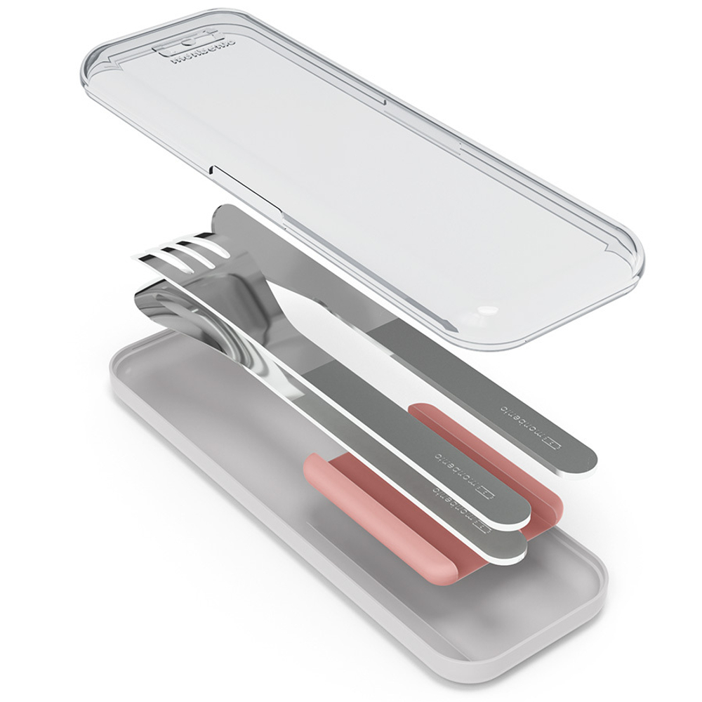 Набор из 3 столовых приборов в футляре mb slim box, flamingo