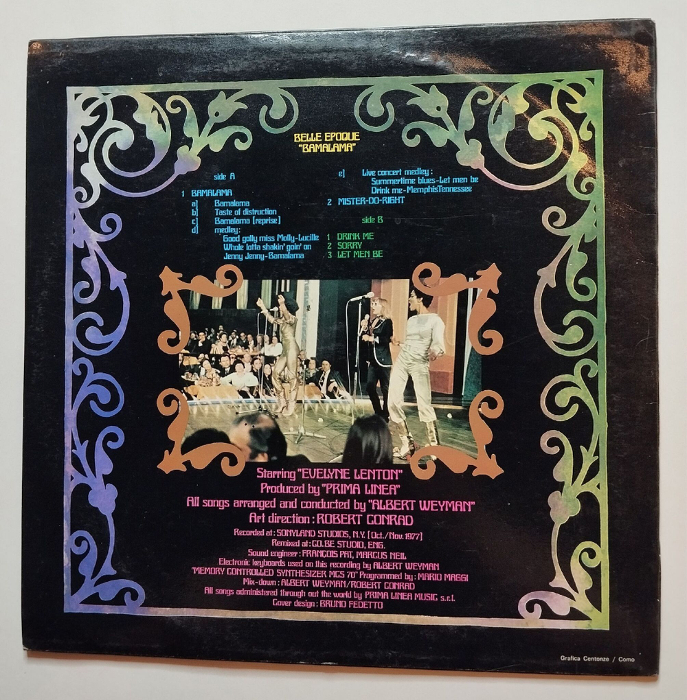 Винтажная виниловая пластинка LP Belle Epoque Bamalama (Italy 1977)