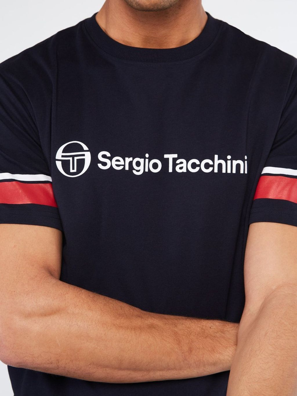 Мужская теннисная футболка Sergio Tacchini Abelia T-shirt - navy/red